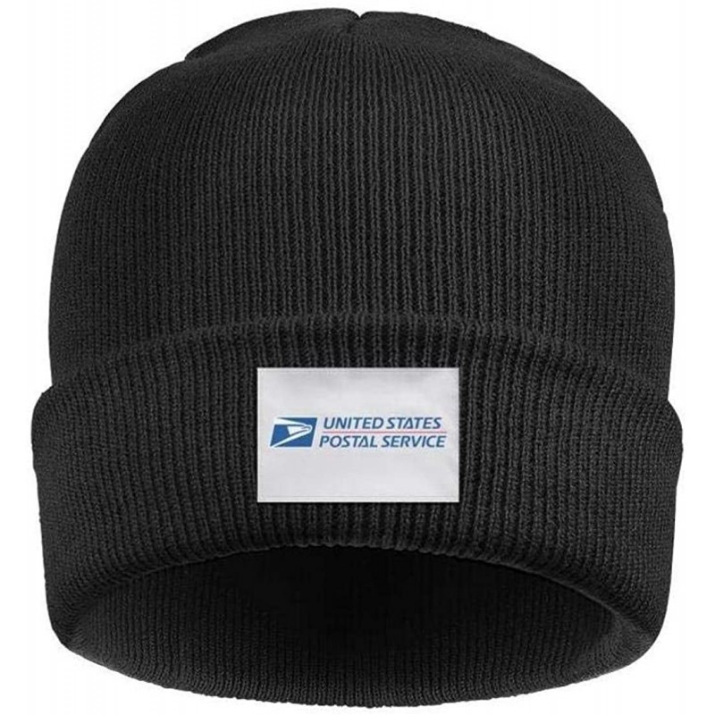 Skullies & Beanies Adult Stretchy Solid Color Knit Beanies Hats USPS-United-States-Postal-Service-Logo-Headwear for Mens Wome...