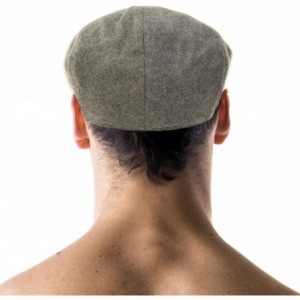 Newsboy Caps Men's Winter 100% Soft Wool Solid Flat Ivy Driver Golf Cabby Cap Hat - Lt. Gray - CS1867LIKOK $33.60