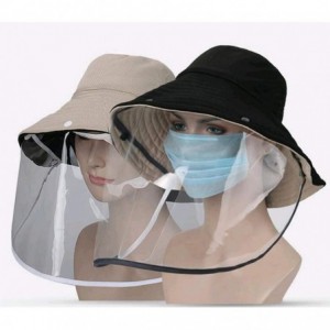 Balaclavas Women Men Summer Visor Sun Hat Windproof Dustproof Full Protective Sun Hat - Black 2 - CS187GSLK8N $37.99