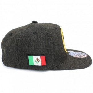 Baseball Caps Embroidered Mexico Eagle in Big Circle with Mexico Flag Snapback Baseball Cap - Dkoli/Yellow/Dkoli - C218H0AEAN...