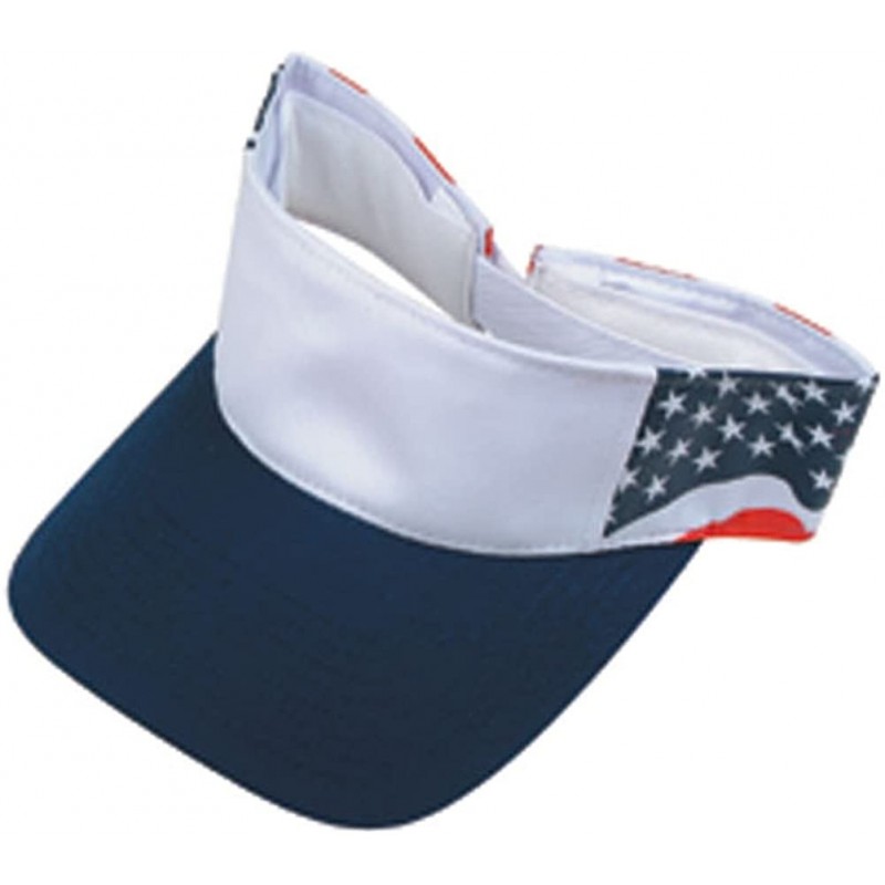 Baseball Caps 2 Packs USA Flag Patriotic Baseball Cap/Hat (2 Pack for Price of 1) - Ussp - Usa Flag Visor-navy/White - CT18EI...