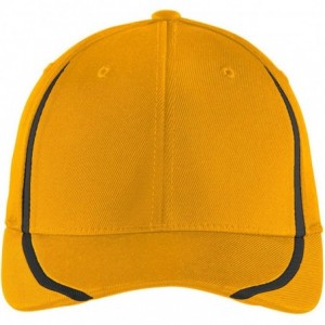 Baseball Caps Men's Flexfit Performance Colorblock Cap - Black/Gold - C711QDSHT31 $48.59