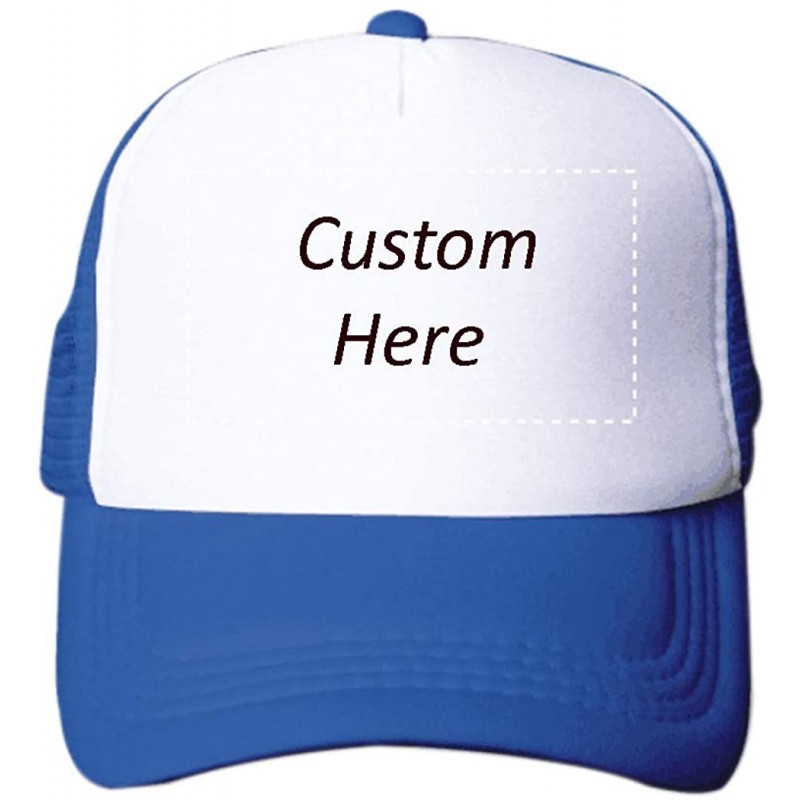 Baseball Caps Customize Your Own Design Text Photos Logo Adjustable Hat Hiphop Hat Baseball Cap - Blue-white - C018L88T7GN $2...