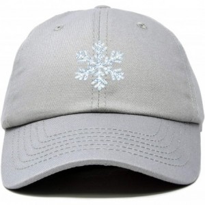 Baseball Caps ICY Snowflake Hat Womens Baseball Cap - Gray - CQ18ZQ50N5K $35.22
