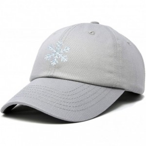 Baseball Caps ICY Snowflake Hat Womens Baseball Cap - Gray - CQ18ZQ50N5K $35.22