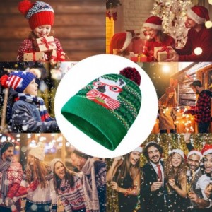 Skullies & Beanies Led Christmas Hat Adult Kids Light Up Warm Cap Xmas Knit Winter Beanie - Multicoloured-016 - CZ18YH5KIW8 $...