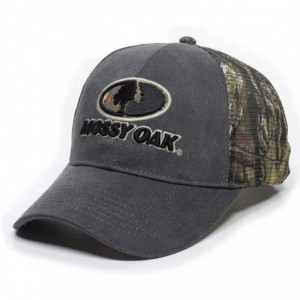 Baseball Caps Mossy Oak Camo Fabric Patch Stretch Fit Meshback Cap for Men & Women - CN18T2Z536L $27.64