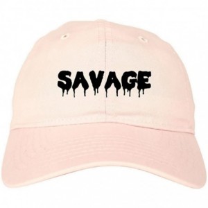 Baseball Caps Savage Dad Hat Baseball Cap - Pink - CR12KS3JLWX $53.04
