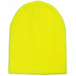 Baseball Caps Heavyweight Super-Dense Hypoallergenic Knit Cap - Safety Yellow - C818EUK5792 $18.91