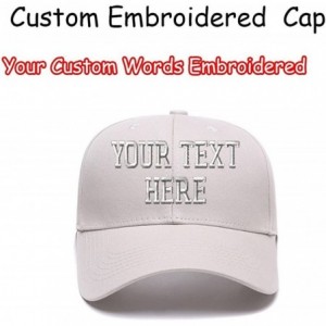 Baseball Caps Custom Embroidered Baseball Hat Personalized Adjustable Cowboy Cap Add Your Text - Beige - CJ18H48QDGE $37.77