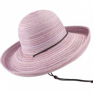 Sun Hats Wide Brim Floppy Sun Hat 100% Cotton Packable Summer Beach Hats for Women - Sh051 Light Purple - C318N0ROOZ4 $28.43