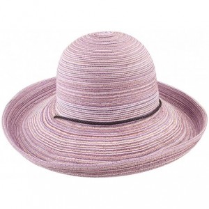 Sun Hats Wide Brim Floppy Sun Hat 100% Cotton Packable Summer Beach Hats for Women - Sh051 Light Purple - C318N0ROOZ4 $25.94