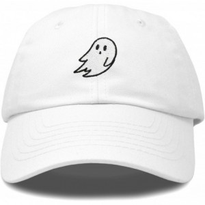 Baseball Caps Ghost Embroidery Dad Hat Baseball Cap Cute Halloween - White - CH18YQKZURG $24.04