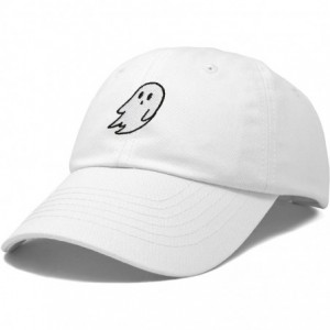 Baseball Caps Ghost Embroidery Dad Hat Baseball Cap Cute Halloween - White - CH18YQKZURG $26.85