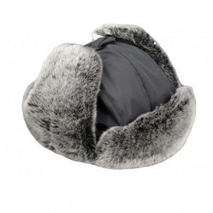 Skullies & Beanies Unisex Winter Trapper Bomber Hat with Ear Flaps Russian Ushanka - Black 1 - CT18LT78KAI $62.46
