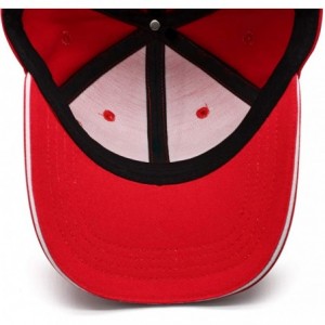 Baseball Caps Mens Womens White Stylish Adjustable Golf Hat - Red-1 - C218R4Y4C33 $40.50