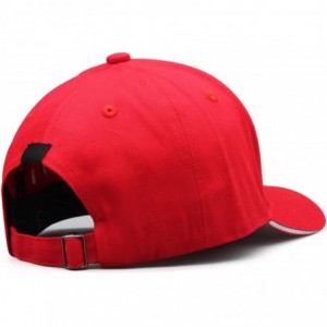 Baseball Caps Mens Womens White Stylish Adjustable Golf Hat - Red-1 - C218R4Y4C33 $40.50