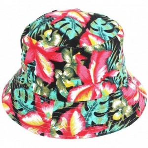 Bucket Hats Reversible Cotton Bucket Hat Multicolored Fisherman Cap Packable Sun Hat - 13 - CD18WE5OL68 $21.51