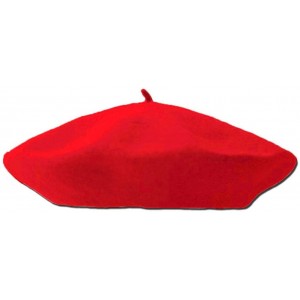 Berets Classic Wool Beret One Size Adult - Red - C8115R7S6J5 $22.72