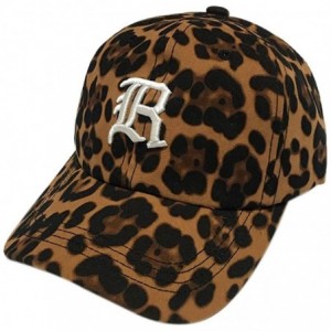 Baseball Caps Women's Vintage Baseball Cap Leopard Embroidery Casual Dad Hat - White - CP18T7GGO45 $31.79