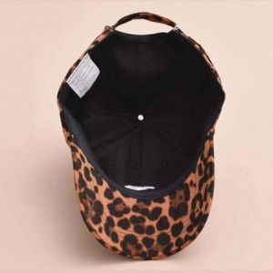 Baseball Caps Women's Vintage Baseball Cap Leopard Embroidery Casual Dad Hat - White - CP18T7GGO45 $27.77