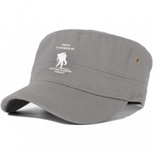 Baseball Caps United States Wounded Warrior Project Flat Roof Military Hat Cadet Army Cap Flat Top Cap - Gray - CW18Y6HKYKX $...