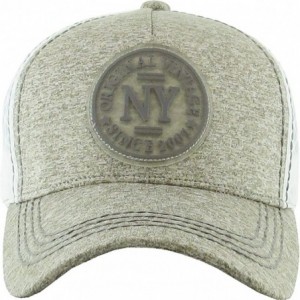 Baseball Caps New York Collection NY Vintage Distressed Baseball Cap Dad Hat Adjustable Unisex - (4.1) Khaki New York - CL189...