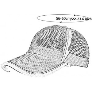 Baseball Caps Unisex Mesh Tennis Cap Outdoor Anti-UV Quick Dry Adjustable Running Baseball Hat - White - C318RW3MZ25 $28.44