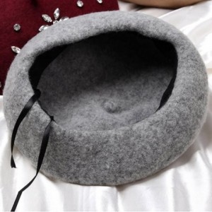 Berets Classic French Style Wool Beret Hat Pearls Beanie Cap with Pom for Women - Z2-off White - CY1809H2LG9 $46.72