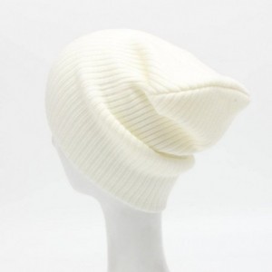 Skullies & Beanies Men's Womens Beanie Knit Ski Cap Hip-Hop Winter Warm Unisex Wool Hat - White - CW1868LEI5Y $18.46