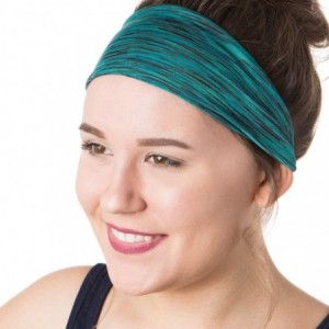 Headbands Xflex Space Dye Adjustable & Stretchy Wide Headbands for Women - Heavyweight Space Dye Jade - CC17XWNDEWR $26.02