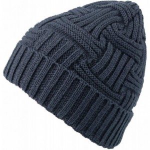 Skullies & Beanies Fleece Lined Knit Beanie Winter Hat Slouchy Watch Cap HZ50031 - Grey - CR18L833SRG $12.68
