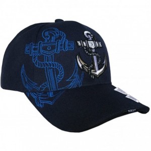 Baseball Caps US Navy 3D Embroidered Baseball Cap Hat - Navy - CL184R073W9 $32.27