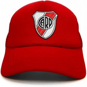 Baseball Caps River Plate Cap Soccer Team Argentina. Adjustable Mesh Snapback hat - One Size - Black and Red W/ White Front -...