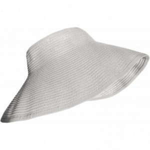 Sun Hats Foldable Beach Visor Wide Brim Sun Hat - White - C011VT4929D $9.30