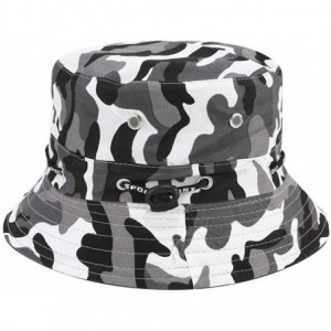 Bucket Hats Eyelets Bucket Hat Packable Strap Outdoor Sun Protection Hat - Camo3 - CM18XNWKSHT $25.90