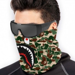 Balaclavas Bape Shark Half Blue Camo Neck Gaiter Warmer Windproof Mask Dust Face Clothing Free UV Face Mask - CI1970DR6YS $37.99