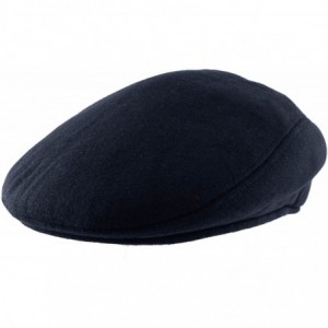 Newsboy Caps 100% Wool Flat Cap Cabbie Hat Gatsby Ivy Irish Hunting Newsboy Hunting Beret - Dark Navy - C111LHPI7OZ $22.95