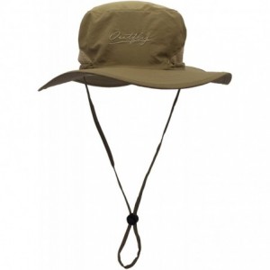 Sun Hats Outdoor Waterproof Boonie Hat Wide Brim Breathable Hunting Fishing Safari Sun Hat Unisex - Deep Khaki - CD196TAY478 ...