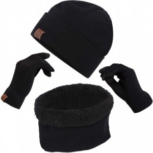 Skullies & Beanies BeCann Winter Beanie Screen Gloves - Black - CC18WLNNX8N $40.69