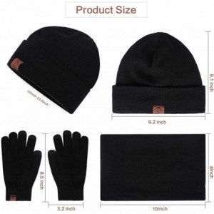 Skullies & Beanies BeCann Winter Beanie Screen Gloves - Black - CC18WLNNX8N $38.84