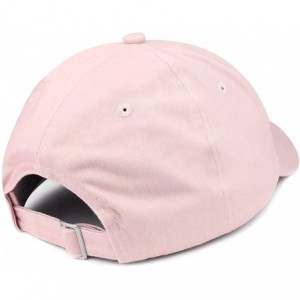 Baseball Caps Vegan Embroidered Low Profile Brushed Cotton Cap - Light Pink - CZ188T97CHX $36.57