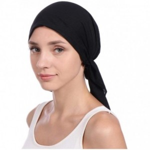 Skullies & Beanies 3Pack Women's Beanie Chemo Hat Cap Pre-Tied Cancer Headscarf - Khaki Navy Blue Wine Red - CT195ZXRGTA $31.39