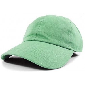 Baseball Caps Polo Style Baseball Cap Ball Dad Hat Adjustable Plain Solid Washed Mens Womens Cotton - Apple Green - CN18WGC5I...