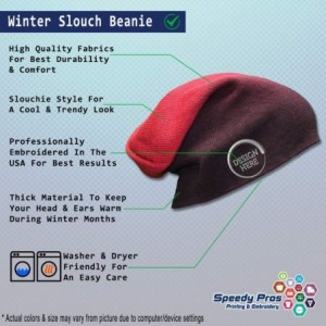 Skullies & Beanies Slouchy Beanie for Men & Women I Donut Care Funny B Embroidery Skull Cap Hats - Red - CY18A9G5OMU $38.65