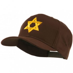 Baseball Caps Jewish Star of David Embroidered Cap - Brown - CP11I67H8ZV $40.36