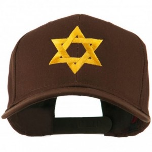 Baseball Caps Jewish Star of David Embroidered Cap - Brown - CP11I67H8ZV $44.72