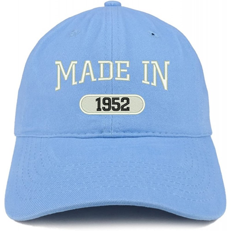 Baseball Caps Made in 1952 Embroidered 68th Birthday Brushed Cotton Cap - Carolina Blue - CK18C9HIOXL $36.51