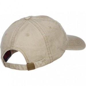 Baseball Caps Admiral Embroidered Washed Buckle Cap - Khaki - CN187DR763D $30.32