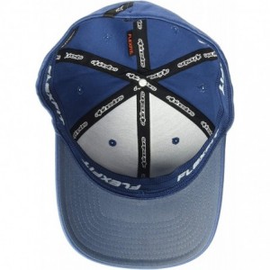 Baseball Caps Men's Logo Flexfit Hat Curved Bill Structured Crown - Ageless Emboss Hat Blue - CX18HEXQQG4 $77.67